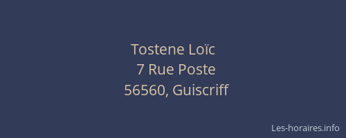 Tostene Lo&iuml;c