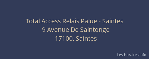 Total Access Relais Palue - Saintes