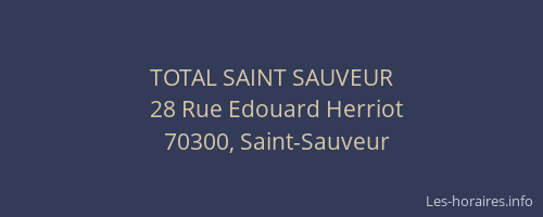 TOTAL SAINT SAUVEUR