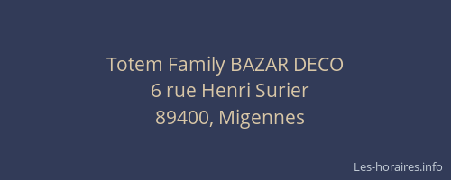Totem Family BAZAR DECO