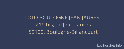 TOTO BOULOGNE JEAN JAURES