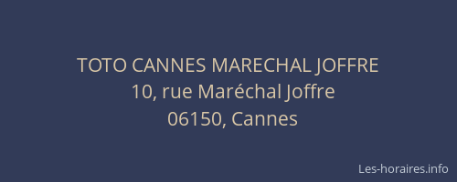 TOTO CANNES MARECHAL JOFFRE