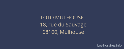 TOTO MULHOUSE