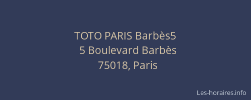 TOTO PARIS Barbès5