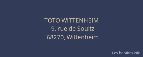 TOTO WITTENHEIM