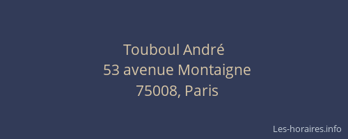 Touboul André