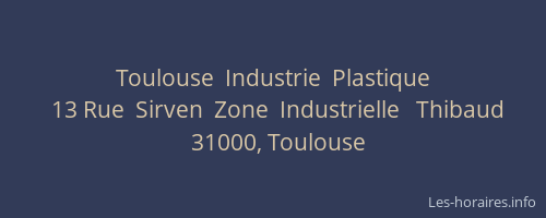 Toulouse  Industrie  Plastique