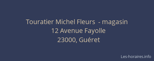 Touratier Michel Fleurs  - magasin