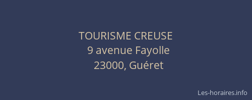 TOURISME CREUSE