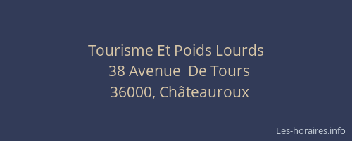 Tourisme Et Poids Lourds