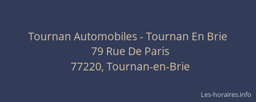 Tournan Automobiles - Tournan En Brie