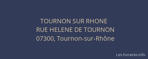 TOURNON SUR RHONE