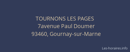 TOURNONS LES PAGES