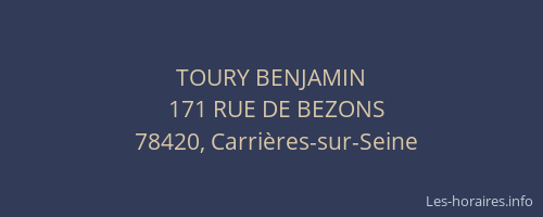 TOURY BENJAMIN
