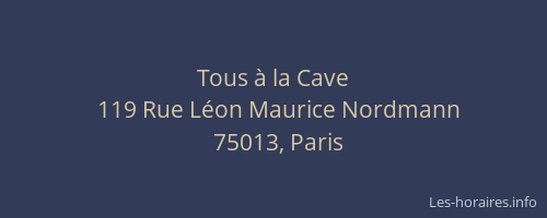 Tous à la Cave