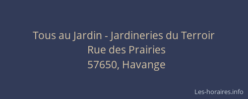 Tous au Jardin - Jardineries du Terroir