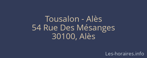 Tousalon - Alès