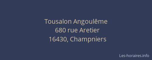 Tousalon Angoulême