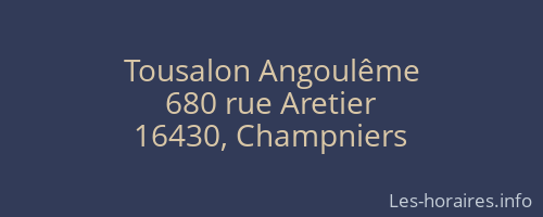 Tousalon Angoulême