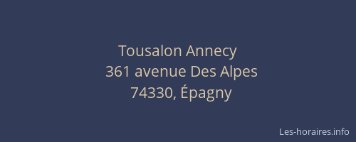 Tousalon Annecy