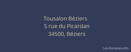 Tousalon Béziers