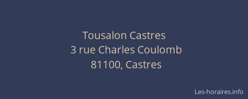 Tousalon Castres