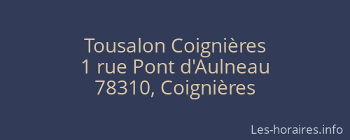 Tousalon Coignières