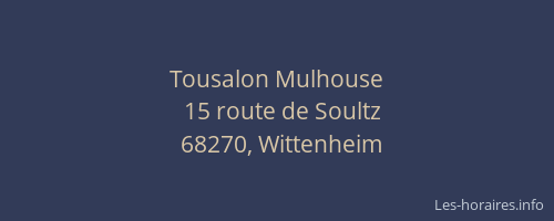 Tousalon Mulhouse