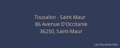 Tousalon - Saint Maur
