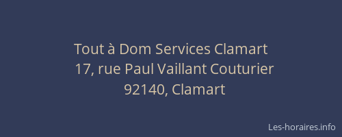 Tout à Dom Services Clamart