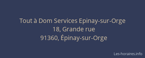 Tout à Dom Services Epinay-sur-Orge