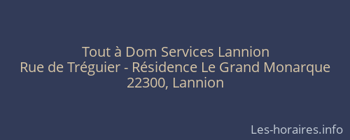 Tout à Dom Services Lannion