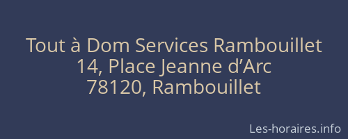Tout à Dom Services Rambouillet