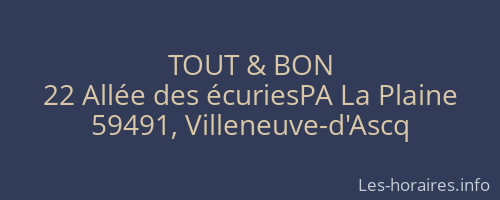 TOUT & BON
