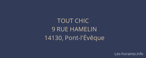TOUT CHIC
