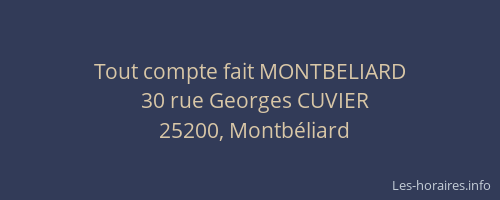 Tout compte fait MONTBELIARD