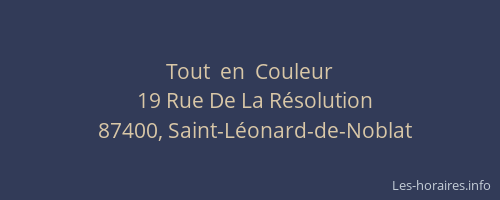 Tout  en  Couleur