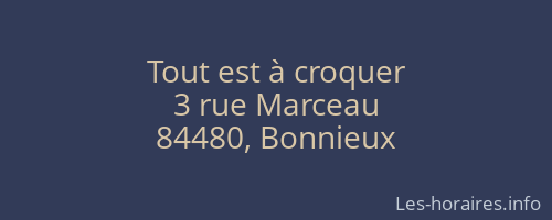 Tout est à croquer