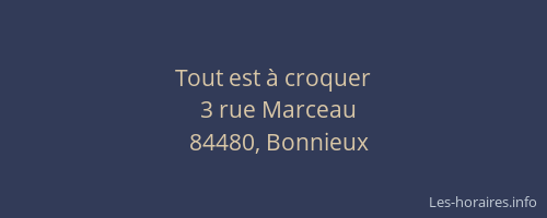 Tout est &agrave; croquer
