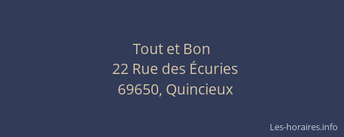 Tout et Bon