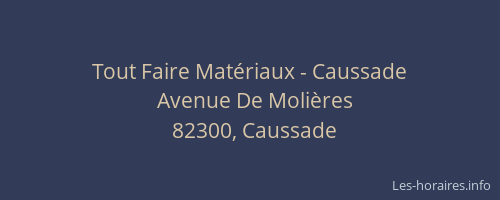 Tout Faire Mat&eacute;riaux - Caussade