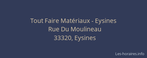 Tout Faire Matériaux - Eysines