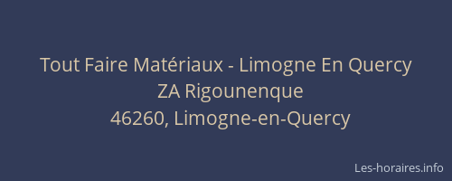 Tout Faire Matériaux - Limogne En Quercy