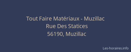 Tout Faire Mat&eacute;riaux - Muzillac