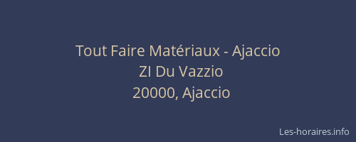 Tout Faire Matériaux - Ajaccio