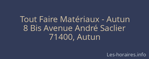 Tout Faire Matériaux - Autun