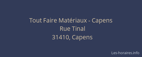Tout Faire Matériaux - Capens