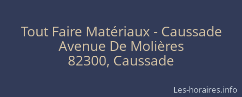 Tout Faire Matériaux - Caussade