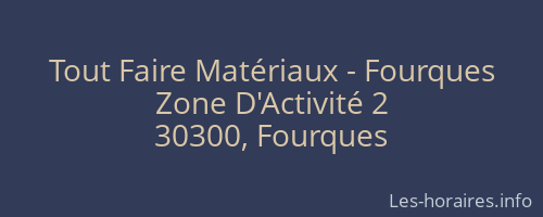Tout Faire Matériaux - Fourques
