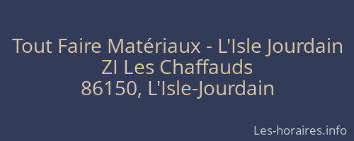 Tout Faire Matériaux - L'Isle Jourdain